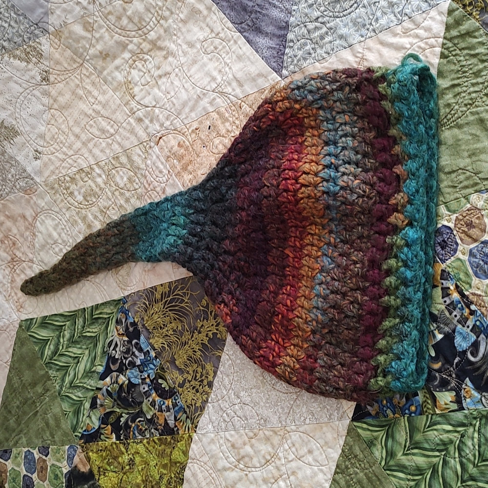 Autumn rainbow elf hat